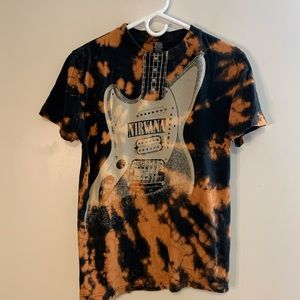 Nirvana Tee-Shirt with Custom Bleach Dye, Youth L
